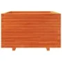Solid wax brown pine wood planter 80x80x49.5 cm by vidaXL, Pots and planters - Ref: Foro24-3282531, Price: 208,74 €, Discount: %