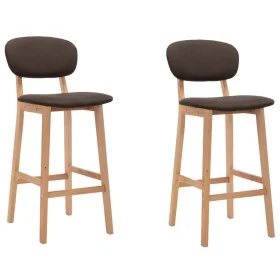Kitchen stools 2 units brown fabric by vidaXL, Kitchen stools - Ref: Foro24-289370, Price: 155,88 €, Discount: %
