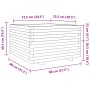 Solid wax brown pine wood planter 80x80x49.5 cm by vidaXL, Pots and planters - Ref: Foro24-3282531, Price: 211,44 €, Discount: %