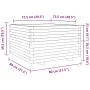 Solid wax brown pine wood planter 80x80x49.5 cm by vidaXL, Pots and planters - Ref: Foro24-3282531, Price: 208,74 €, Discount: %