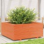 Solid wax brown pine wood planter 110x110x49.5 cm by vidaXL, Pots and planters - Ref: Foro24-3282546, Price: 297,45 €, Discou...