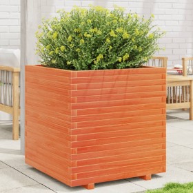 Solid wax brown pine wood planter 70x70x72.5 cm by vidaXL, Pots and planters - Ref: Foro24-3282586, Price: 259,96 €, Discount: %