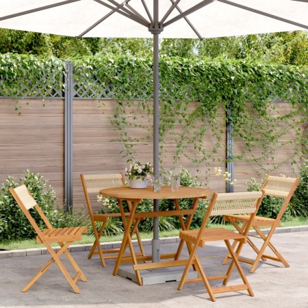 Garden dining set 5 pieces polypropylene solid beige wood by vidaXL, Garden sets - Ref: Foro24-3281771, Price: 299,20 €, Disc...