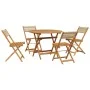Garden dining set 5 pieces polypropylene solid beige wood by vidaXL, Garden sets - Ref: Foro24-3281771, Price: 267,47 €, Disc...