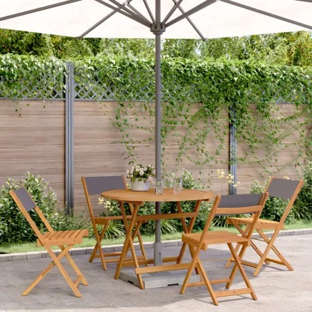 Garden dining set 5 pieces solid anthracite wood fabric by vidaXL, Garden sets - Ref: Foro24-3281773, Price: 260,94 €, Discou...