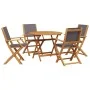 Garden dining set 5 pieces solid anthracite wood fabric by vidaXL, Garden sets - Ref: Foro24-3281821, Price: 309,53 €, Discou...