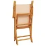 Garden dining set 5 pieces beige solid wood fabric by vidaXL, Garden sets - Ref: Foro24-3281823, Price: 354,72 €, Discount: %