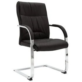 Schwarzer Freischwinger-Bürostuhl aus Kunstleder von vidaXL, Bürostühle - Ref: Foro24-289341, Preis: 134,21 €, Rabatt: %