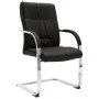 Silla de oficina voladiza de cuero sintético negra de vidaXL, Sillas de oficina - Ref: Foro24-289341, Precio: 134,21 €, Descu...