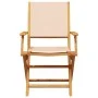 Set de comedor de jardín 5 pzas tela madera maciza beige de vidaXL, Conjuntos de jardín - Ref: Foro24-3281835, Precio: 367,15...