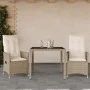 Gartenstühle und Tisch 3 Stück synthetisches Rattan beige Kissen von vidaXL, Gartensets - Ref: Foro24-3276799, Preis: 339,02 ...