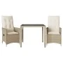 Garden chairs and table 3 pieces synthetic rattan beige cushion by vidaXL, Garden sets - Ref: Foro24-3276799, Price: 340,25 €...
