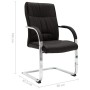 Schwarzer Freischwinger-Bürostuhl aus Kunstleder von vidaXL, Bürostühle - Ref: Foro24-289341, Preis: 136,81 €, Rabatt: %