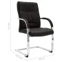 Silla de oficina voladiza de cuero sintético negra de vidaXL, Sillas de oficina - Ref: Foro24-289341, Precio: 134,21 €, Descu...