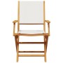 Cream White Fabric and Solid Wood 3-Piece Bistro Set by vidaXL, Garden sets - Ref: Foro24-3281880, Price: 179,50 €, Discount: %