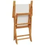 3-teiliges Bistro-Set aus cremeweißem Stoff und Massivholz von vidaXL, Gartensets - Ref: Foro24-3281880, Preis: 180,74 €, Rab...