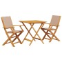 3-teiliges Bistroset aus taupefarbenem Stoff und Massivholz von vidaXL, Gartensets - Ref: Foro24-3281882, Preis: 207,13 €, Ra...