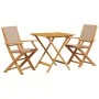 Taupe fabric and solid wood 3-piece bistro set by vidaXL, Garden sets - Ref: Foro24-3281882, Price: 198,96 €, Discount: %