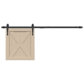 Kit mini puerta corredera de armario acero carbono negro 122 cm de vidaXL, Accesorios de bricolaje - Ref: Foro24-352306, Prec...