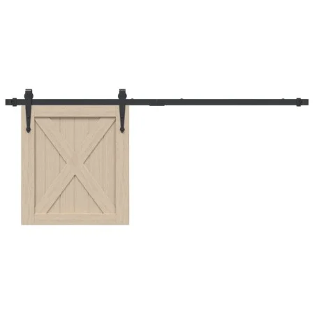 Black carbon steel mini sliding closet door kit 122 cm by vidaXL, DIY accessories - Ref: Foro24-352306, Price: 25,80 €, Disco...