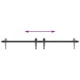 Mini-Schiebetüren-Set aus schwarzem Karbonstahl, 122 cm von vidaXL, DIY-Zubehör - Ref: Foro24-352306, Preis: 26,21 €, Rabatt: %