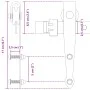 Mini-Schiebetüren-Set aus schwarzem Karbonstahl, 122 cm von vidaXL, DIY-Zubehör - Ref: Foro24-352306, Preis: 25,80 €, Rabatt: %