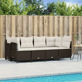 5-piece garden dining set and brown synthetic rattan cushions by vidaXL, Garden sets - Ref: Foro24-3261522, Price: 374,76 €, ...
