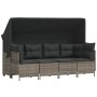 Garden sofa set with cushions 5 pieces gray synthetic rattan by vidaXL, Garden sets - Ref: Foro24-3261529, Price: 363,93 €, D...