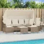 Garden sofa set with cushions 5 pieces beige synthetic rattan by vidaXL, Garden sets - Ref: Foro24-3261555, Price: 463,82 €, ...