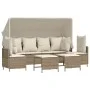 Garden sofa set with cushions 5 pieces beige synthetic rattan by vidaXL, Garden sets - Ref: Foro24-3261555, Price: 463,82 €, ...
