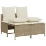Garden sofa set with cushions 5 pieces beige synthetic rattan by vidaXL, Garden sets - Ref: Foro24-3261555, Price: 463,82 €, ...