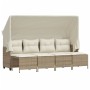Garden sofa set with cushions 5 pieces beige synthetic rattan by vidaXL, Garden sets - Ref: Foro24-3261543, Price: 366,85 €, ...