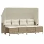 Garden sofa set with cushions 5 pieces beige synthetic rattan by vidaXL, Garden sets - Ref: Foro24-3261543, Price: 380,73 €, ...