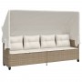 Garden sofa set with cushions 5 pieces beige synthetic rattan by vidaXL, Garden sets - Ref: Foro24-3261543, Price: 366,85 €, ...
