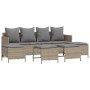 Garden sofa set with cushions 5 pieces beige synthetic rattan by vidaXL, Garden sets - Ref: Foro24-3261560, Price: 350,89 €, ...