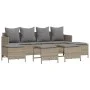 Garden sofa set with cushions 5 pieces beige synthetic rattan by vidaXL, Garden sets - Ref: Foro24-3261560, Price: 345,32 €, ...