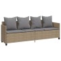 Garden sofa set with cushions 5 pieces beige synthetic rattan by vidaXL, Garden sets - Ref: Foro24-3261560, Price: 350,89 €, ...