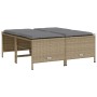 Garden sofa set with cushions 5 pieces beige synthetic rattan by vidaXL, Garden sets - Ref: Foro24-3261560, Price: 350,89 €, ...
