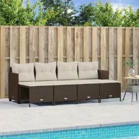 5-piece garden dining set and brown synthetic rattan cushions by vidaXL, Garden sets - Ref: Foro24-3261534, Price: 337,21 €, ...