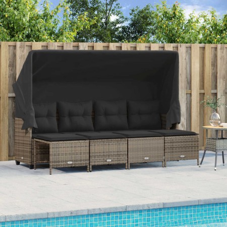 Garden sofa set with cushions 5 pieces gray synthetic rattan by vidaXL, Garden sets - Ref: Foro24-3261541, Price: 357,78 €, D...