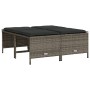 Garden sofa set with cushions 5 pieces gray synthetic rattan by vidaXL, Garden sets - Ref: Foro24-3261541, Price: 357,78 €, D...