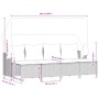 Garden sofa set with cushions 5 pieces gray synthetic rattan by vidaXL, Garden sets - Ref: Foro24-3261541, Price: 357,78 €, D...