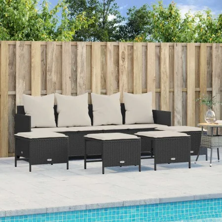 5-piece garden furniture set and black synthetic rattan cushions by vidaXL, Garden sets - Ref: Foro24-3261557, Price: 329,65 ...