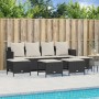 5-teiliges Gartenmöbel-Set und schwarze synthetische Rattankissen von vidaXL, Gartensets - Ref: Foro24-3261557, Preis: 337,47...