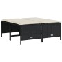 5-teiliges Gartenmöbel-Set und schwarze synthetische Rattankissen von vidaXL, Gartensets - Ref: Foro24-3261557, Preis: 337,47...