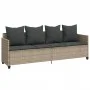 Gartensofa- und Kissenset, 5-teilig, hellgraues synthetisches Rattan von vidaXL, Gartensets - Ref: Foro24-3261562, Preis: 364...