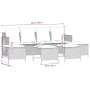 Gartensofa- und Kissenset, 5-teilig, hellgraues synthetisches Rattan von vidaXL, Gartensets - Ref: Foro24-3261562, Preis: 364...