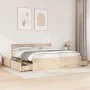 Estructura de cama con cajones madera maciza de pino 180x200 cm de vidaXL, Camas y somieres - Ref: Foro24-3282339, Precio: 29...