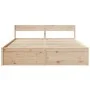 Estructura de cama con cajones madera maciza de pino 180x200 cm de vidaXL, Camas y somieres - Ref: Foro24-3282339, Precio: 29...