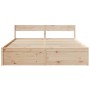 Solid pine wood bed frame with drawers 180x200 cm by vidaXL, Beds and slatted bases - Ref: Foro24-3282339, Price: 297,90 €, D...